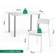 thumbnail image 4 of Juego De Comedor Mesa 4 Sillas Rectangular De Cristal 4 Personas Elegante Kingshouse blanco 5, 4 of 8