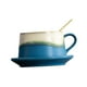 thumbnail image 2 of Taza de café de cerámica de 280 ml para cenas, regalos de cumpleaños para adultos Azul amarillo, 2 of 9