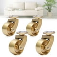 thumbnail image 5 of Miumaeov 4pcs Heavy Duty Brass Casters Vintage Style Solid Brass Strong Swivel Caster Wheels for Shopping Carts and Small Home Universal, 5 of 12