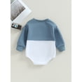 thumbnail image 4 of Faithtur Chandails en Molleton pour Garçons Bébé Combinaisons Poche Contrastée Col Rond Manches Longues Vêtements d'Automne pour Tout-Petits, 4 of 9
