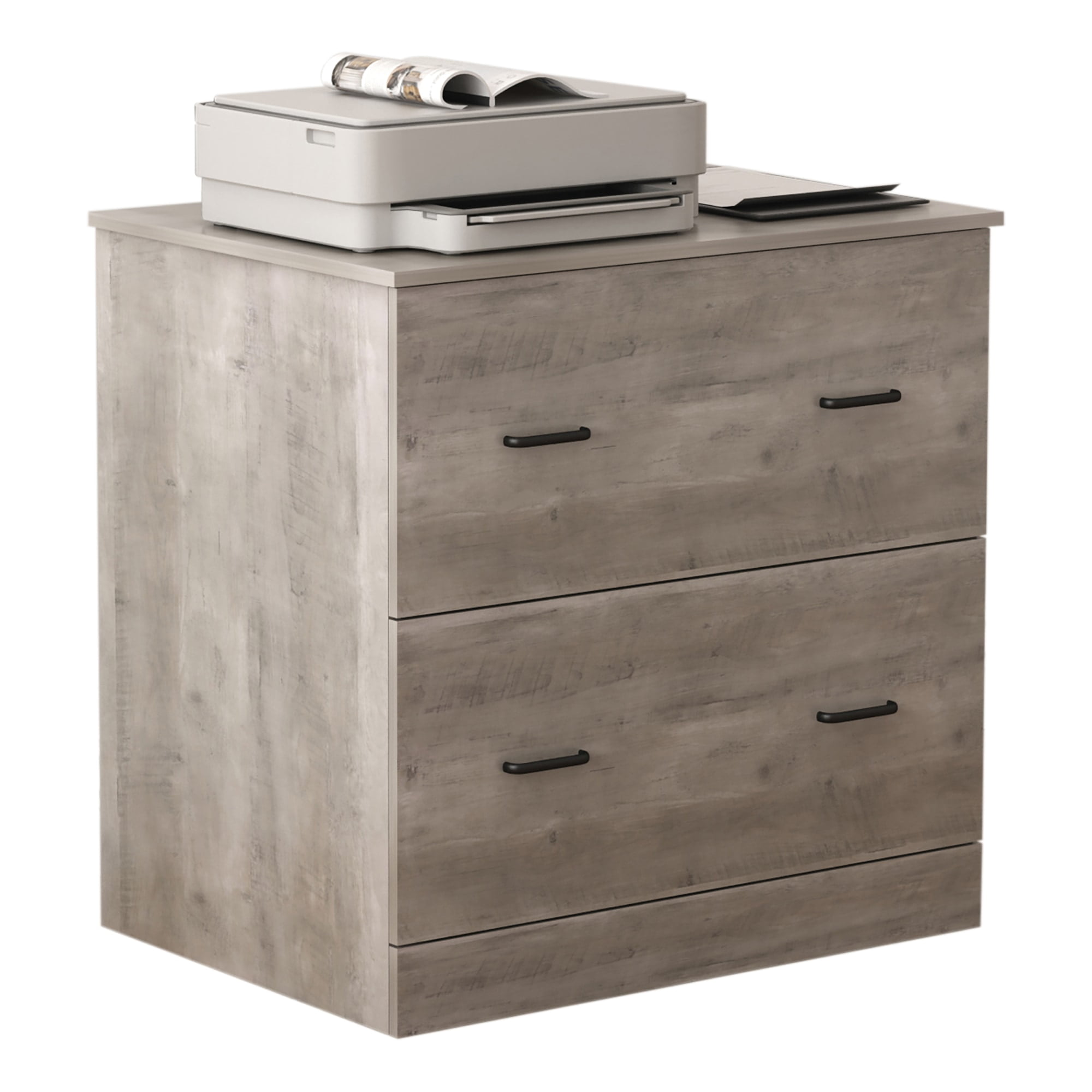 Realspace® Peakwood 30-1/2"W x 21-4/5"D Lateral 2-Drawer File Cabinet, Smoky Brown