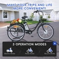 thumbnail image 5 of ChaoLink 24in Electric Tricycle for Adults 750W Motor,Electric Trike with 48V-16Ah Removable Battery.32 MPH Max Speed.7-Speed Gears,4 Riding Modes,3 Wheel Electric Bikeblack, 5 of 8