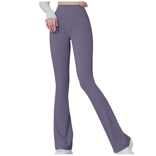 AherBiu Flare Leggings for Women Yoga Pants Stretchy Bell Bottom Sports Gym Legging Trousers