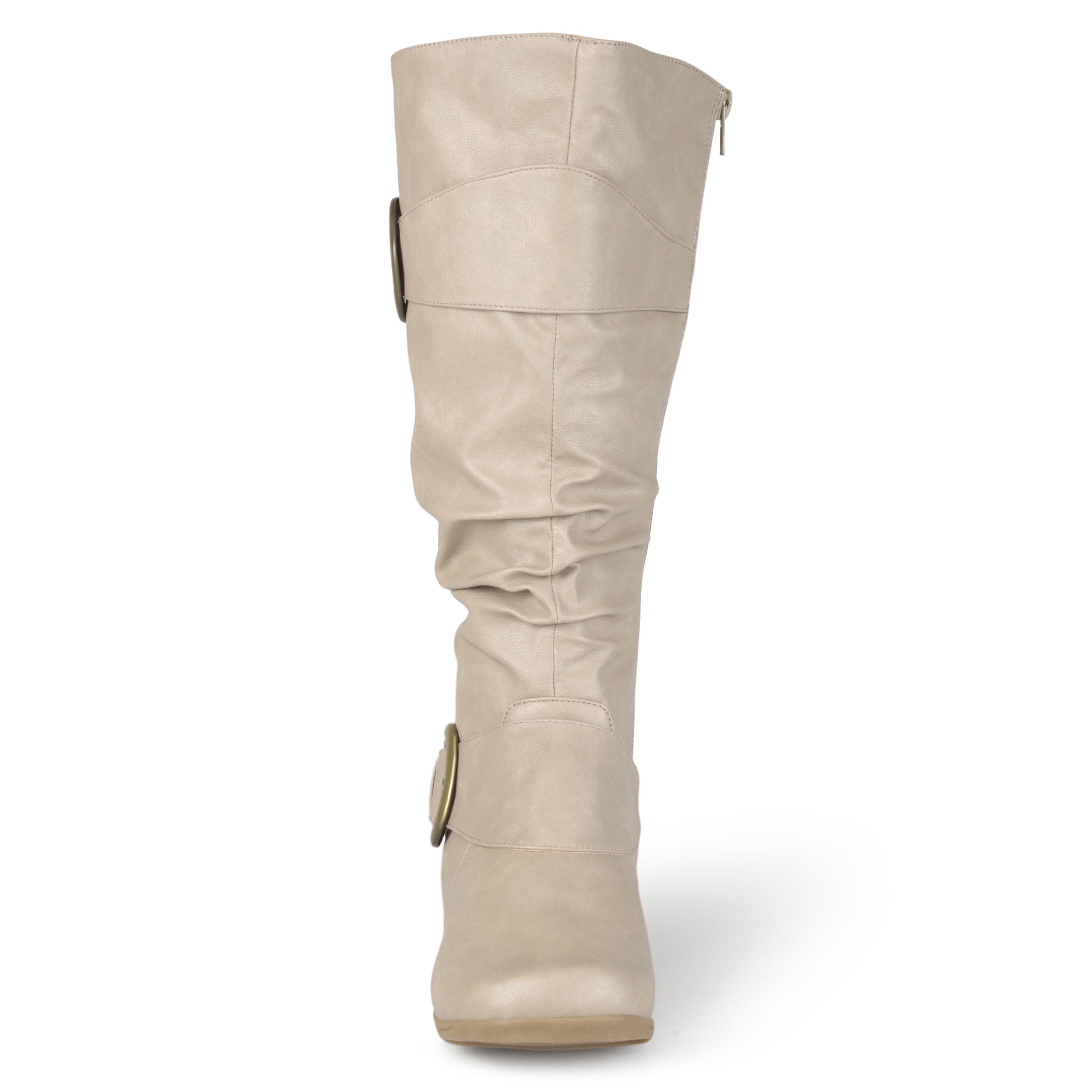 Journee Womens Paris Wide Calf Hidden Wedge Riding Boots