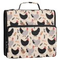 thumbnail image 2 of ALAZA Zipper Binder Retro Chicken Leaves 3 Ring Trapper Keeper File Folder Organizer Bag, 2 of 8