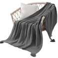thumbnail image 1 of Manta de Punto para Sofá y Cama, Manta de Punto Suave y Acogedora con Borlas, 110 * 150cm Manta Ligera para Silla, Cama, Sofá, Viaje, Picnic, Adecuada para Todas Las Estaciones, 1 of 7