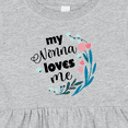 thumbnail image 4 of Inktastic My Nonna Loves Me for Girls Granddaughter Girls Baby Dress, 4 of 5