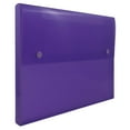 thumbnail image 2 of JAM Paper Plastic Portfolio with Two Button Snap Closure, 9 1/2" x 12 1/2" x 3/4", Purple, Sold Individually, 2 of 4
