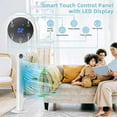 thumbnail image 5 of GOFLAME Tower Fan with Remote Control, 42" 80° Oscillating Quiet Cooling Fan with 3 Wind Modes, LED Control Panel and 12H Timer, Portable Bladeless Standing Fan for Bedroom Living Room Office (White), 5 of 9