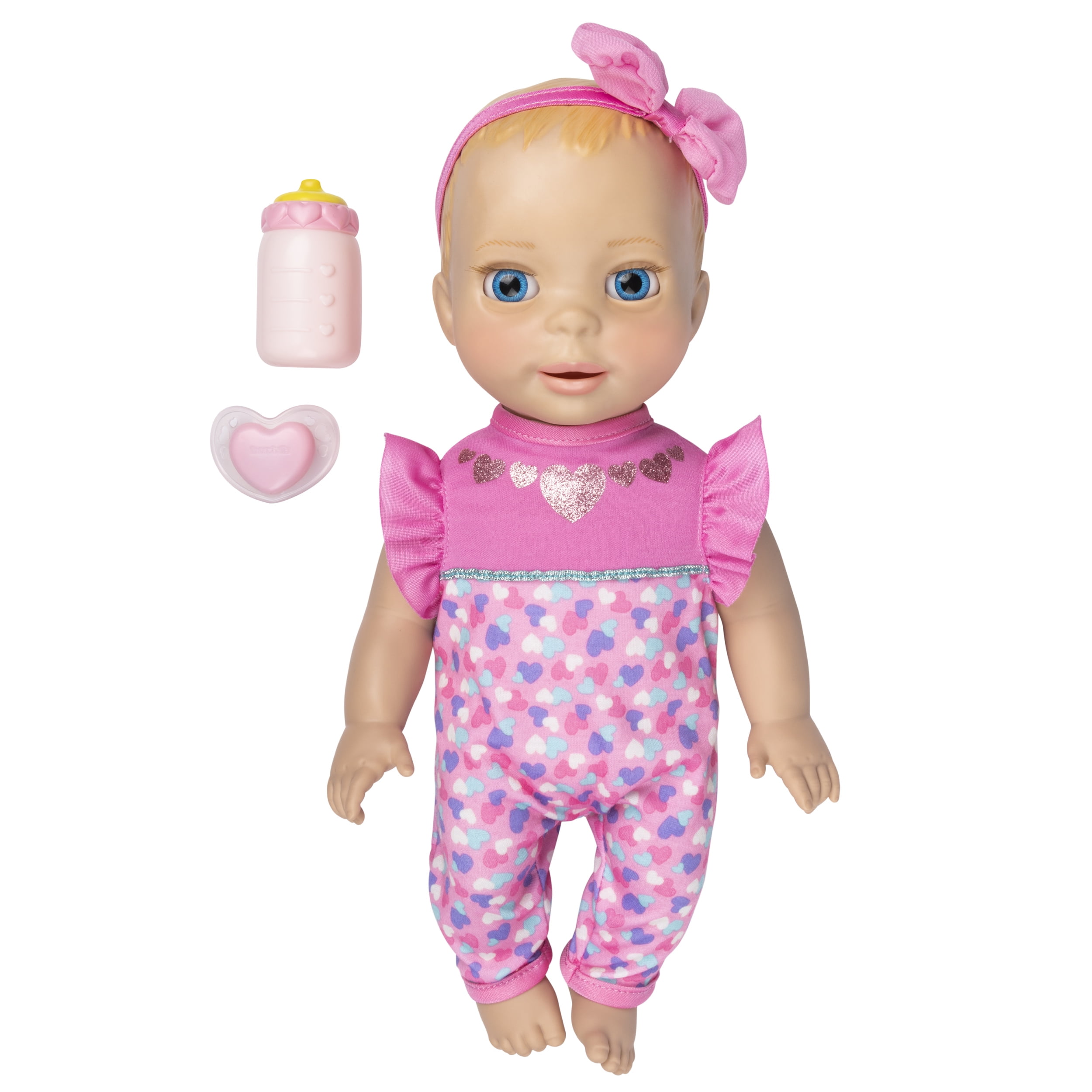 Interactive Baby Doll with Real Blonde Hair Luvabella 6047317 Newborn 