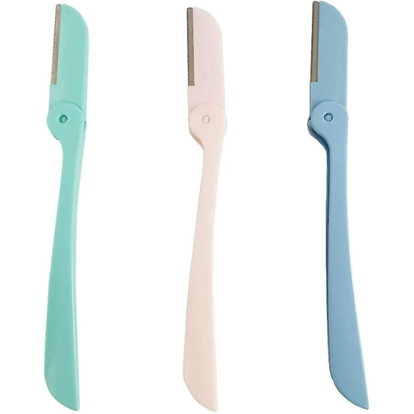 3 Pieces Eyebrow Razors, Portable Eyebrow Trimmer, Eyebrow Razors Facial Shavers