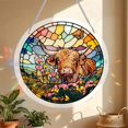thumbnail image 6 of 83 Pieces Sun Catcher Stained Glass Acrylic Puzzle Decoration - Highland Cow Design Acrylic Puzzles Suncatcher Window Hanging for for Women Men, DIY Suncatcher Kits for Adults, 6 of 7