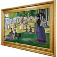 thumbnail image 2 of HFDF A Sunday on La Grande Jatte by Georges Seurat. Giclee Prt on Canvas. Ready to Hang Wall Art for Home and Office Decor. Picture: , : 24x16inch Framed, 2 of 6