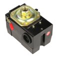 thumbnail image 1 of Control del interruptor de presión del compresor de aire 95-125 PSI 20A 220V Válvula de interruptor de control de presión de aire de alta resistencia universal, 1 of 5
