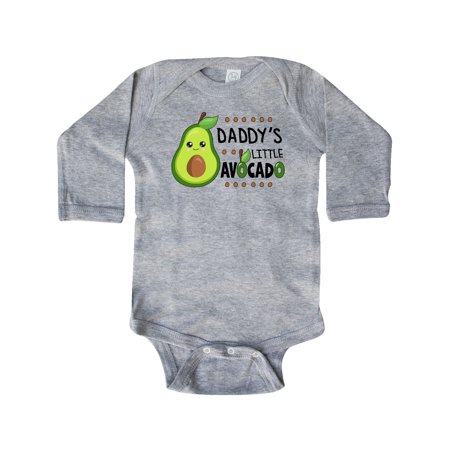 

Inktastic Daddy s Little Avocado with Cute Baby Avocado Gift Baby Boy or Baby Girl Long Sleeve Bodysuit