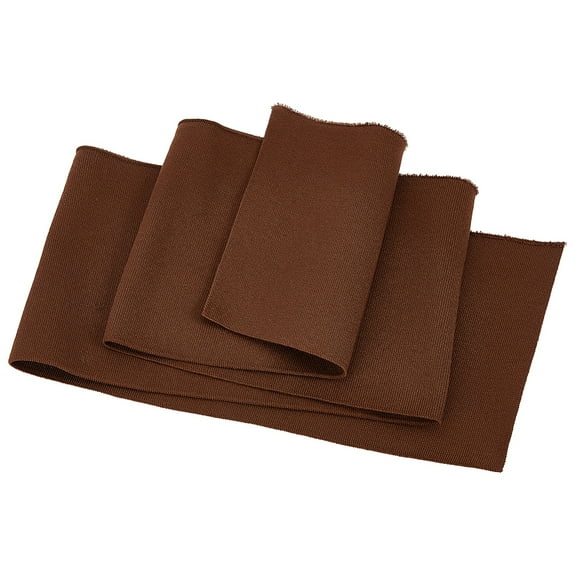 1pc Rib Cuff Fabric 39x5.9 Inch Stretch Fine Ribbing Knit Fabric Coconut Brown Elastic Knit Material
