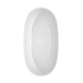 thumbnail image 4 of Juno 63 Inch Freestanding Bathtub in White with Shiny White Drain and Overflow Trim, 4 of 8