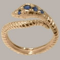 thumbnail image 2 of LBG British Made 18k Rose Gold Real Natural Sapphire Womens Band Ring - 33 size options - Size 8, 2 of 6