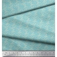 thumbnail image 3 of Soimoi Blue Cotton Duck Fabric Filigree Damask Print Fabric by the Yard 42 Inch Wide, 3 of 3