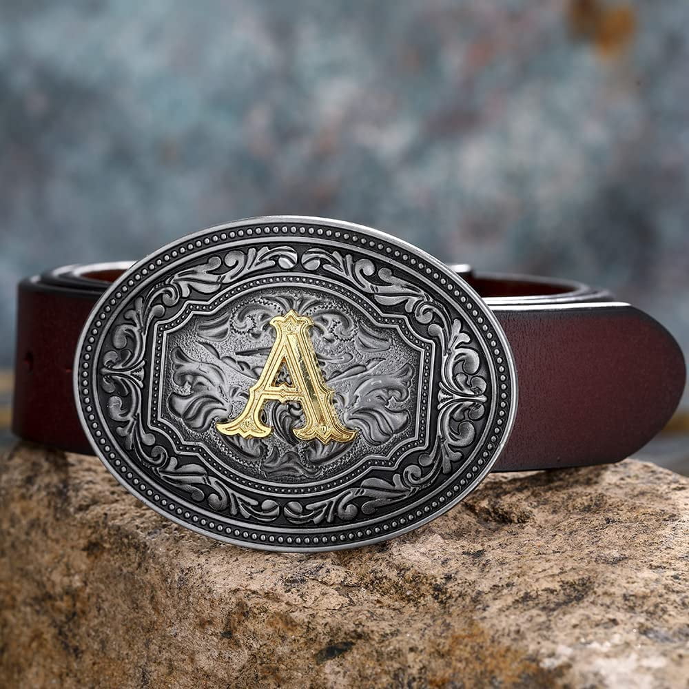  TRIWORKS Western Belt Buckle Initial Letters ABCEJM to