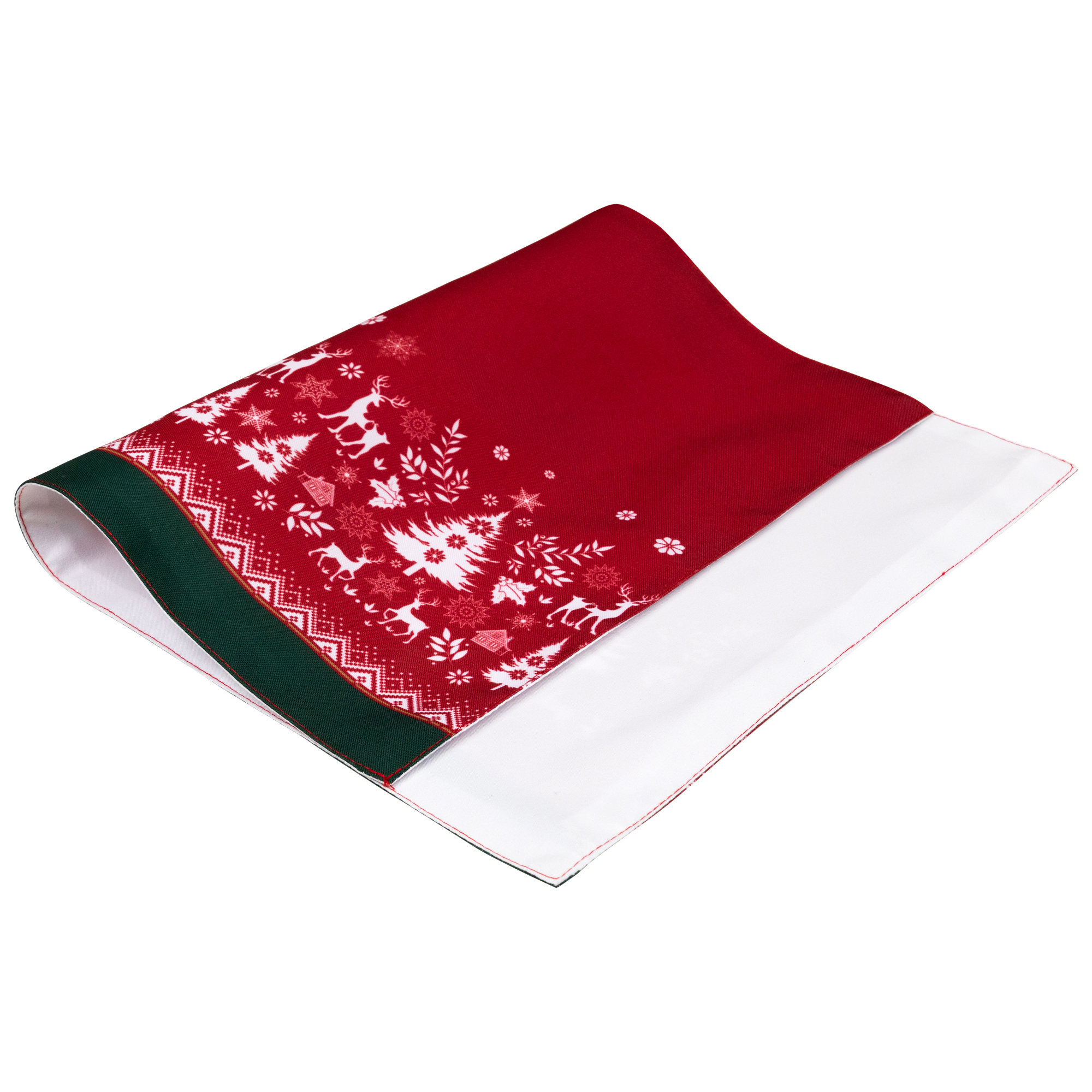 Northlight Reindeer and Snowflakes Rectangular Christmas Placemats- 18" - Set of 4