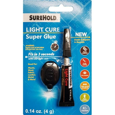 Cure Glue - Surehold SH22051 4 g Light Cure Super Glue with Light