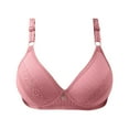 thumbnail image 2 of CHOK Womens Push up Bras Underwire Lift up Plus Size Lace Cover Everyday Bra Light Purple 40, 2 of 7