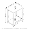 thumbnail image 2 of Simplistic Industrial Metal Frame End Table, 2-Pack, White/White, 2 of 6