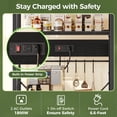 thumbnail image 3 of Amadwell 39.4" Large Bakers Rack, 6-Tier Microwave Stand with Power Outlets, Kitchen Shelf with Wire Basket, 3 of 8