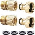 thumbnail image 1 of Season Time Brass Hose Connector Kit, Quick Connect, 3/4 Inch GHT (2 Pack), 1 of 9