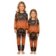 thumbnail image 4 of Halloween Family Pajamas Set Long Sleeve Crew Neck, Soft Matching Halloween Pajamas with Bat Pumpkin Print, Spooky Family Halloween Pajama Set Sleepwear, 4 of 5