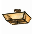 thumbnail image 6 of Meyda Tiffany 151038 Mountain Pine 3 Light 22" Wide Semi-Flush Ceiling Fixture - Bronze, 6 of 7