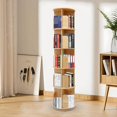 thumbnail image 2 of 5 Tier Rotating Bookshelf Floor Standing 360 Display Storage Display Bookcase Storage Rack,Wood Narrow Bookshelf Organizer for Bedroom,Living Room,Study Room, 2 of 7