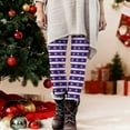 thumbnail image 6 of Ruimatai Women's Christmas Striped Print Leggings Stretchy Elastic Fitness Yoga Pants for Workout Running Casual, 6 of 9