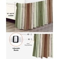 thumbnail image 3 of Sage Green Wrap Around Bed Skirts for Queen Bed 18" Drop,Bed Skirt with Adjustable Elastic Belt Dust Ruffle Bed Valance for Bedroom Hotel Farmhouse Wood Grain Vintage Brown Striped Bed Frame Cover, 3 of 7