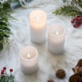 thumbnail image 3 of Llinc Store 3 Pack Battery-Powered Flameless Pillar Candles White LED Candles with Remote Timer, Decorative Fake Candles for Room Fall Decor Wedding Christmas Decorations, 3 of 10