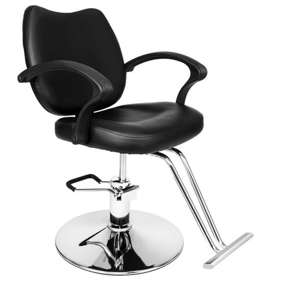 Zimtown Beauty Spa Equipment Black Hydraulic Barber Shop Styling Salon Work Station Chair
