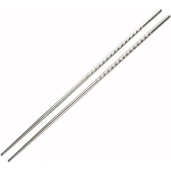 Nvzi Extra Long Chopsticks for Cooking,Frying,Noodle, 15" inch Stainless Steel Non-Slip Spiral Chopsticks Tableware Dinnerware