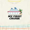 thumbnail image 4 of Inktastic My First Cruise with Cruise Ship and Palm Trees Girls Baby Dress, 4 of 5