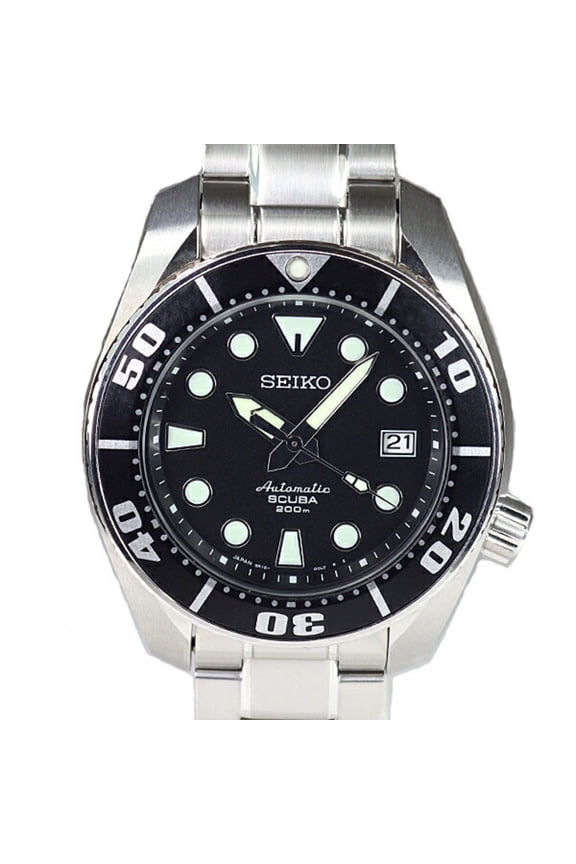 Pre-Owned SEIKO Sumo Prospex Diver Scuba 200m Men's Watch Black 6R15-00G0 Dial Automatic