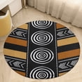 thumbnail image 6 of African Mud Cloth Artistry Art Round Carpet Circle Rug Outdoor Patio Area Rug Washable Large Area Rugs Hallway Room Decor Fitness Mats, 6 of 8