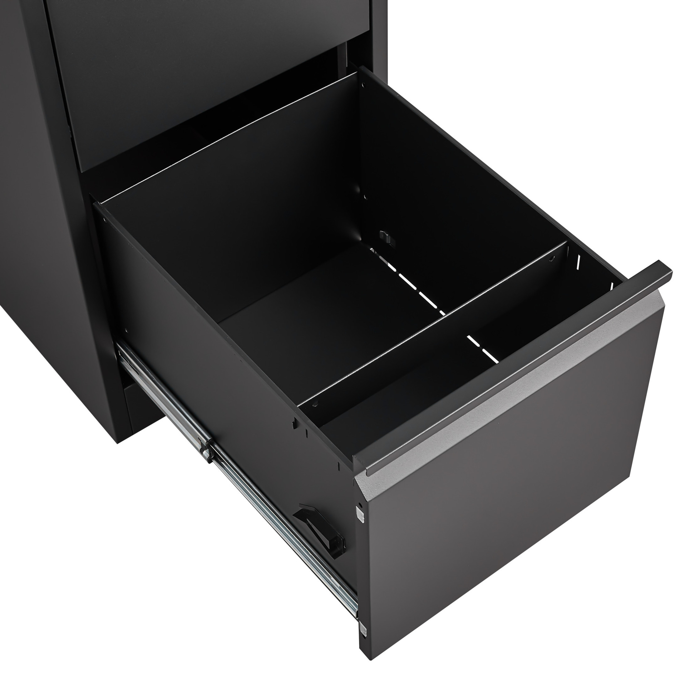 Noble House 3 Drawer Metal Vertical File Cabinet Storage with Lock for Home Office, Black