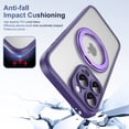 thumbnail image 4 of ELEHOLD Case for iPhone 16 Pro, Military Drop Protection Slim Case with 360° Rotatable Magnetic Ring Stand,Purple, 4 of 13