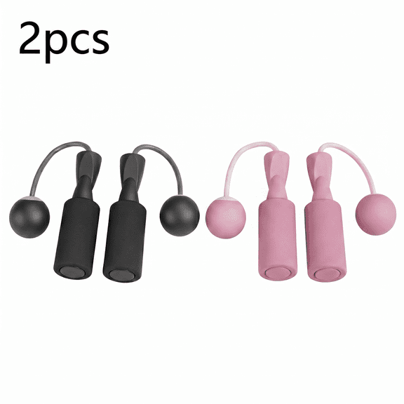 ROSEXIXI Jump Rope 2 Pcs 1.26in Solid Ball Weighted Jumping Rope  PVC Cordless Skipping Equipment Thickened Foam Handle Fitness Gear For Indoor Home Gym Training And Daily Exercise
