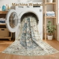 thumbnail image 4 of Uermei 9'x12' Large Area Rug for Living Room: Non-Slip Washable Stain Resistant Foldable Carpet for Bedroom Dining Room Office Home Decor - Blue Golden, 4 of 13