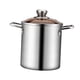 thumbnail image 2 of Olla pequeña de acero inoxidable para freír con tapa, olla para sopa, mini freidora, 2 of 9