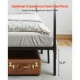 thumbnail image 6 of KFFKFF Full-Size Canopy Bed Frame for Bedroom, Durable Steel Bed Frame,  No Box Spring Required, Underbed Storage, Simple Assembly, Black, 6 of 9