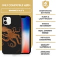 thumbnail image 7 of Case Yard Wooden Case for iPhone-11 Soft TPU Silicone cover Slim Fit Shockproof Wood Protective Phone Cover for Girls Boys Men and Women Supports Wireless Charging Octopus Design, 7 of 7