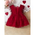 thumbnail image 3 of Musuos Baby Girls Summer Romper Dress 3 6 12 18 24M Toddler Sleeveless Feather Decor Sweet Lace Romper, 3 of 9