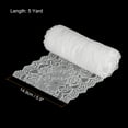 thumbnail image 2 of Uxcell 5.9 inch Wide Polyester Floral Pattern Lace Trim Ribbon for Sewing Making Light White 5 Yard, 2 of 7